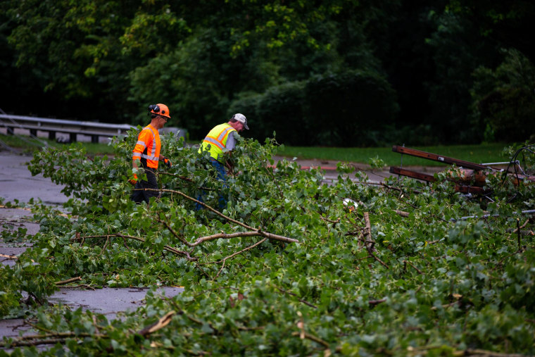 Large thunderstorms and high winds swept through West Michigan