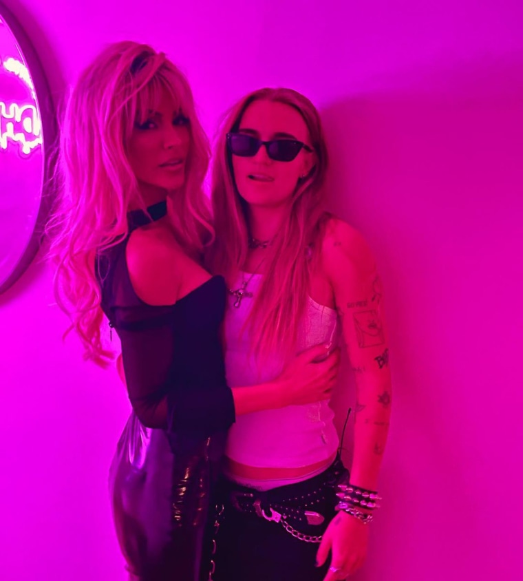 "Selling Sunset" star Chrishell Stause and partner G Flip dressed as Pamala Anderson and Tommy Lee at a themed party.