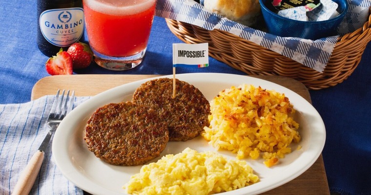 Cracker Barrel's Impossible Sausage, a meatless breakfast patty made from plants, is now an option on its Build Your Own Breakfast menu.