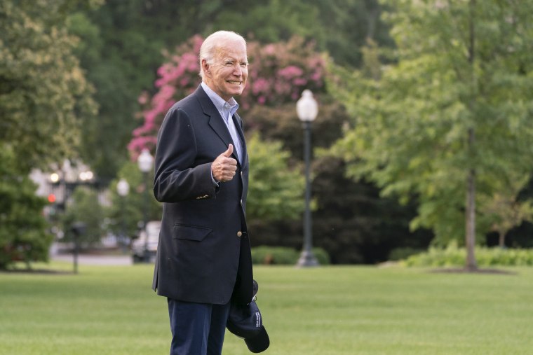 El presidente, Joe Biden, en el patio sur de la Casa Blanca, el 7 de agosto de 2022.