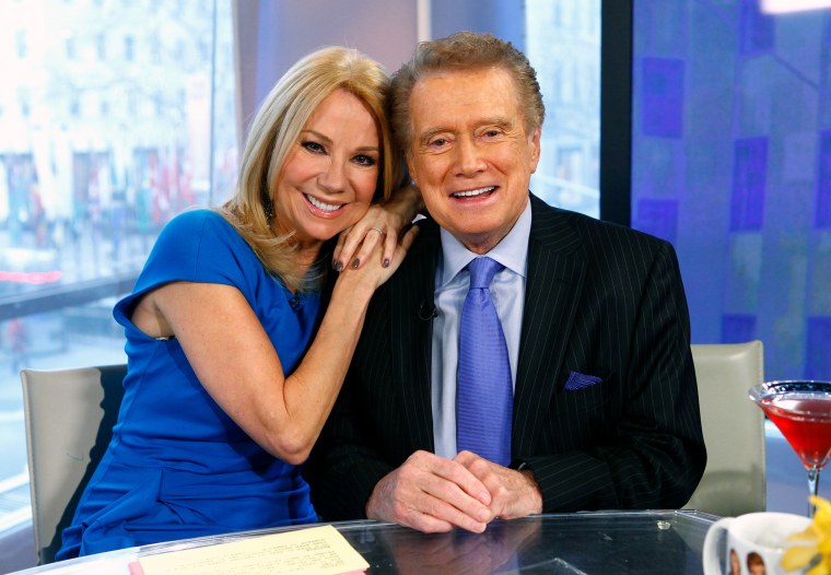 Kathie Lee Gifford poses for a picture with Regis Philbin on TODAY in 2012.