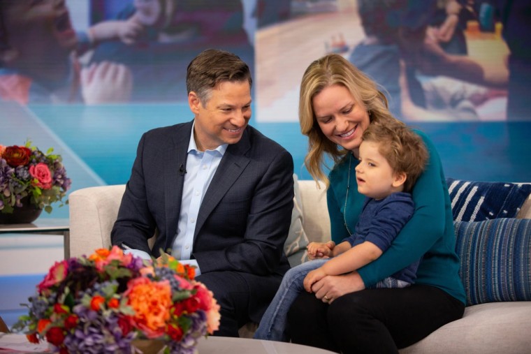 Richard y Mary Engel, con su hijo Henry el 3 de octubre de 2018.