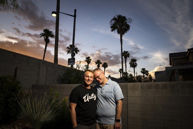 Sean O’Donnell and Ryan Hampton at home in Las Vegas.