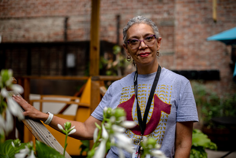 Alsane Mezon, a harm reduction specialist, says OnPoint Harlem average about 4-6 potential overdoses a week, which she manages with medications, such as Narcan, as needed. 