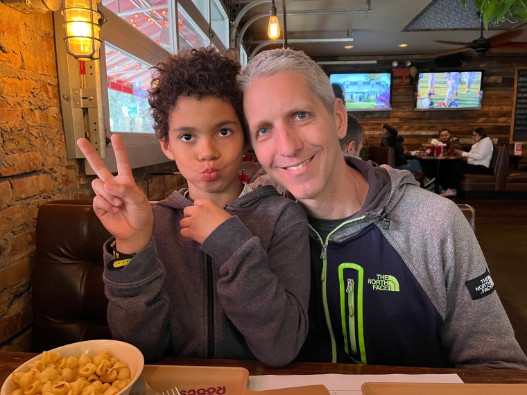 Jay Keller and his son Hudson.