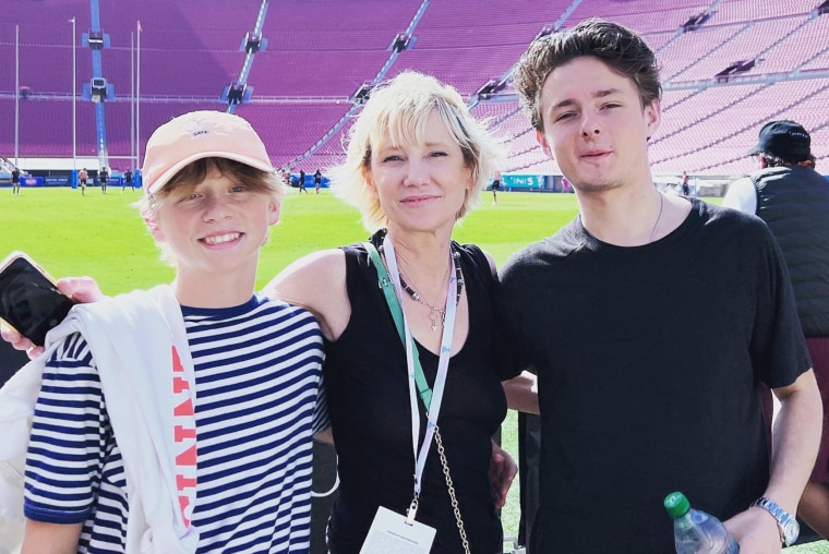 Anne Heche with her sons, Atlas and Homer.