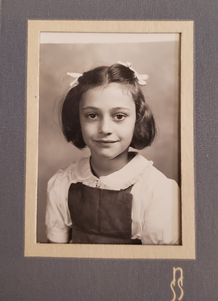 Giovanna Bernardon poses for a school photo "around kindergarten or 1st grade."