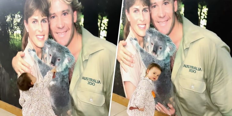 "Love for koala, and Grandpa Crocodile and Bunny," Bindi Irwin says to daughter, Grace Warrior.
