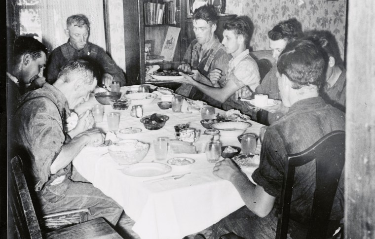 People enjoying their dinner