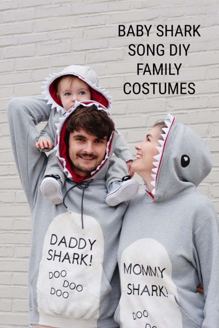 family halloween costume ideas baby shark diy