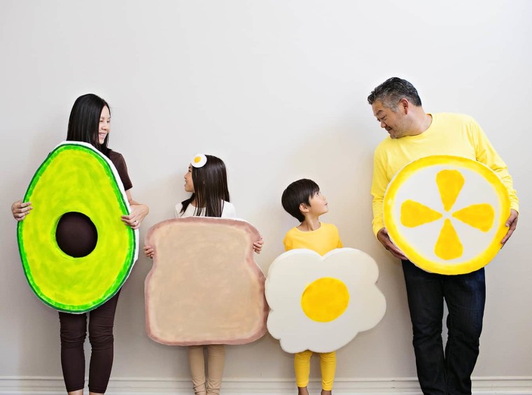 family halloween costume ideas avocado toast