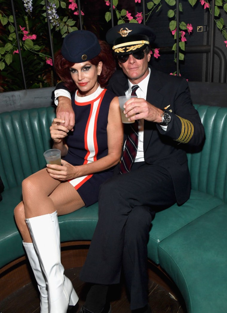 famous couples costumes cindy crawford rande gerber as flight attendant and pilot