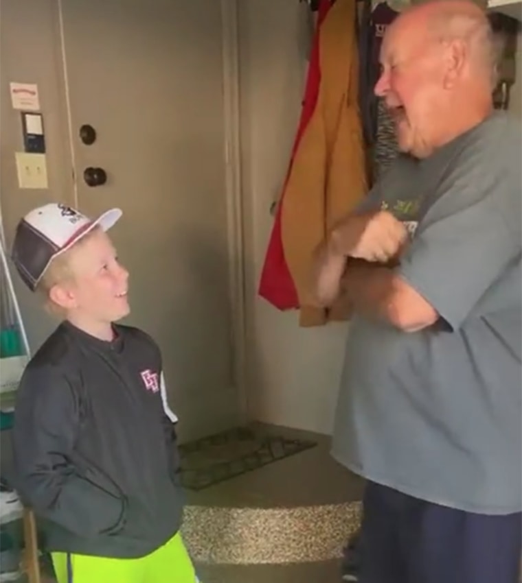 South Dakota boy, 9, signs his home run ball for his grandpa and everyone's  crying happy tears