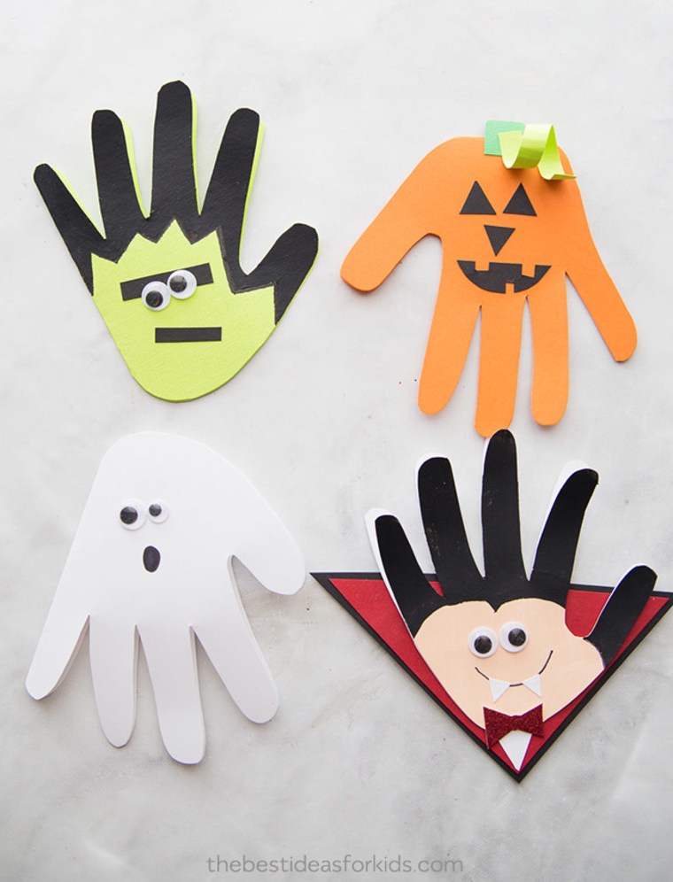 halloween handprint craft for kids