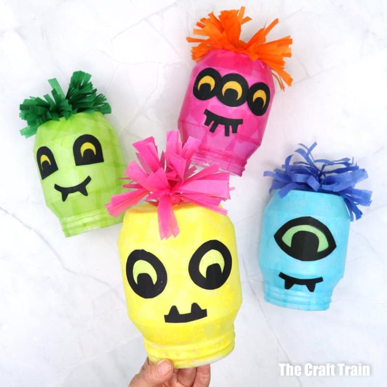 monster lanterns halloween crafts for kids
