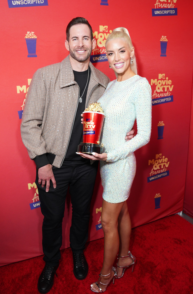 Tarek El Moussa and Heather Rae El Moussa attend the 2022 MTV Movie & TV Awards on June 5, 2022.