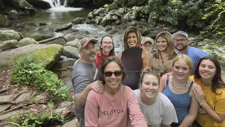 Lee Family and Hoda and Jenna cutouts.