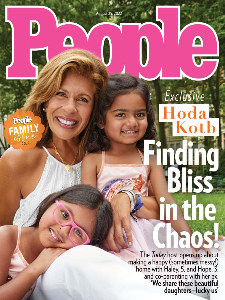 Hoda Kotb with her daughters on the cover of People magazine.