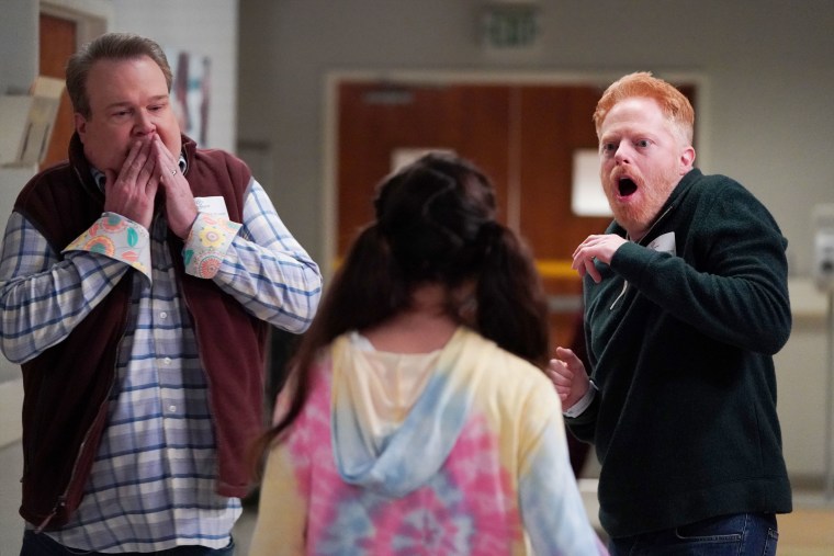 Eric Stonestreet and Jesse Tyler Ferguson in an episode of Modern Family