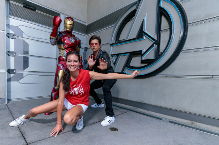 John Stamos and his Family Celebrate Spider-Man Day at Disneyland Resort