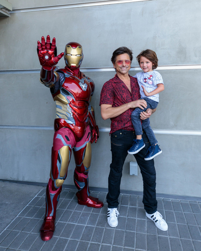 John Stamos and his Family Celebrate Spider-Man Day at Disneyland Resort