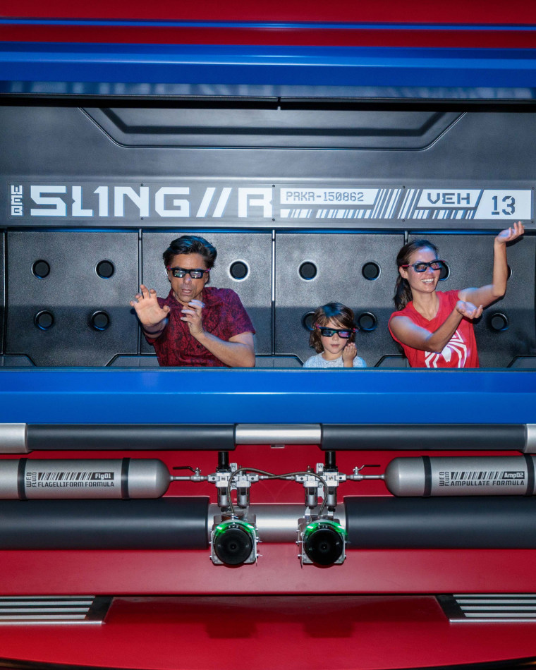 John Stamos and his Family Celebrate Spider-Man Day at Disneyland Resort