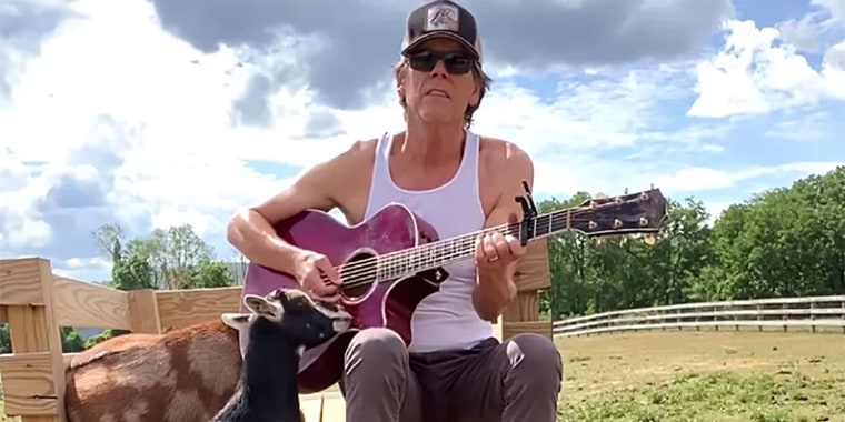 Kevin Bacon sang a Beyonce song with his goats.