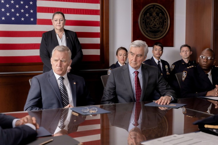 "Law & Order" from l.-r.: Terry Serpico, Camryn Manheim and Sam Waterston.