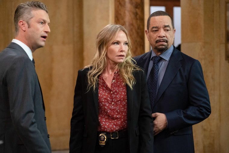 "Law & Order: SVU's" Peter Scanavino (l.) with Kelli Giddish and Ice-T.
