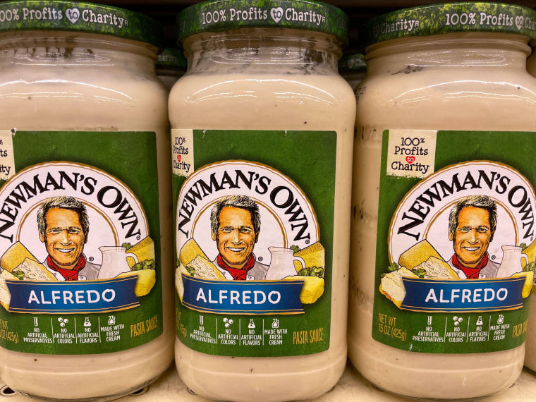 Newman's Own Alfredo pasta sauce.
