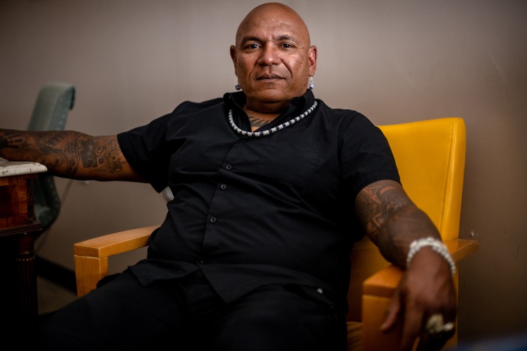 OnPoint NYC's executive director Sam Rivera poses for a portrait in his office in Harlem.