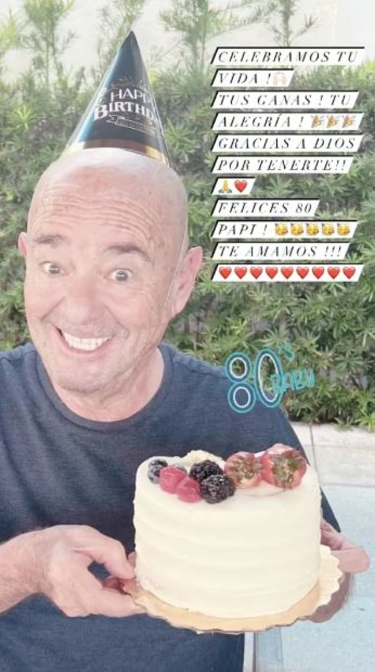 Anahí celebró por todo lo alto los 80 años de su papá Enrique Puente Anahí celebró por todo lo alto los 80 años de su papá Enrique Puente