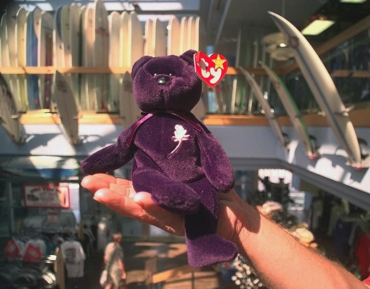 Rare purple beanie baby hot sale bear