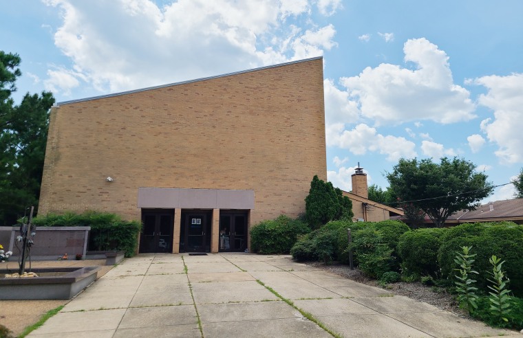 The outside of the LIRS Alexandria office, located in a church.