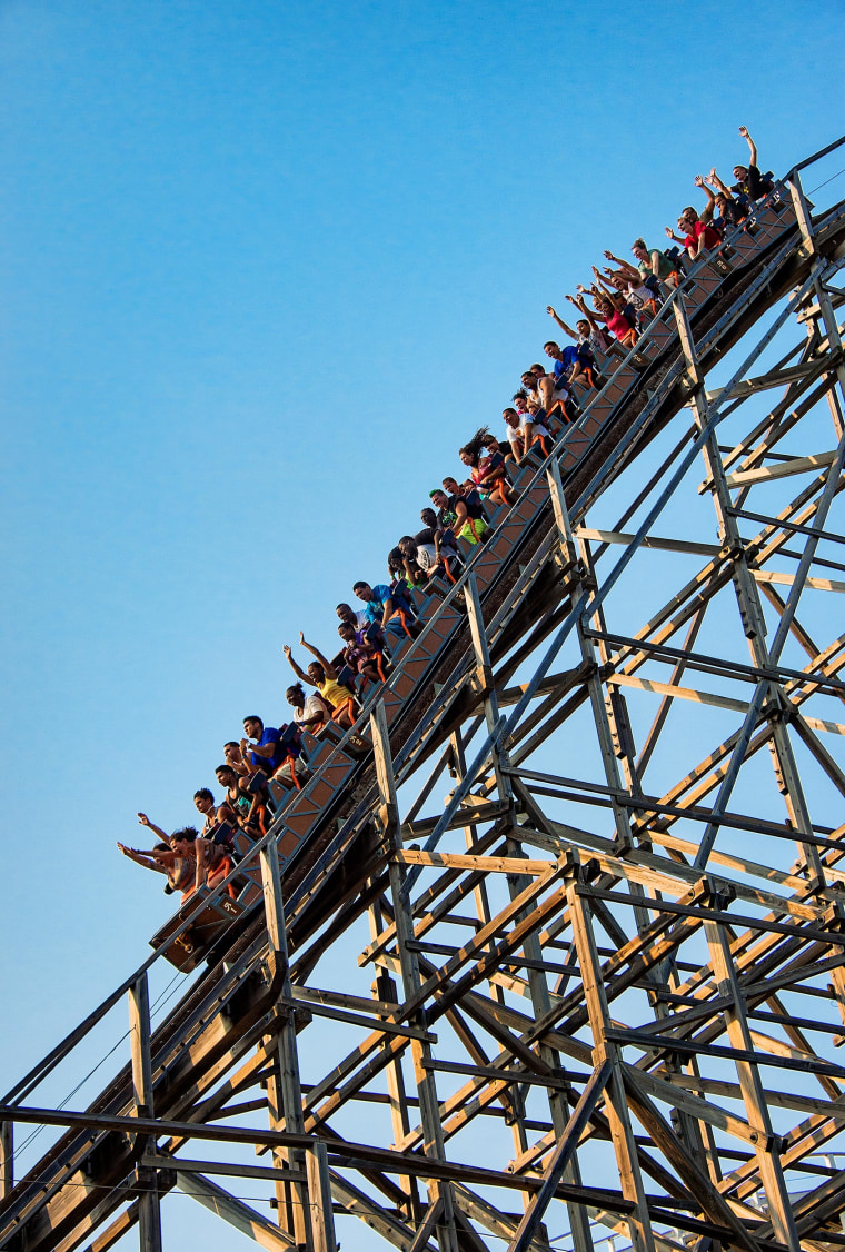 The El Toro wooden roller coaster, seen here in 2012.