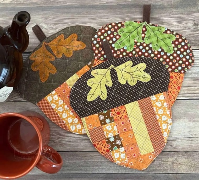 thanksgiving decorations acorn coasters