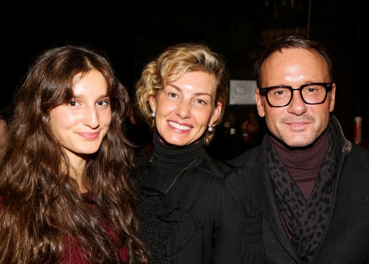 Audrey Caroline McGraw, left, mother Faith Hill and father Tim McGraw backstage at the Broadway musical "Moulin Rouge!" on Jan. 18, 2020.