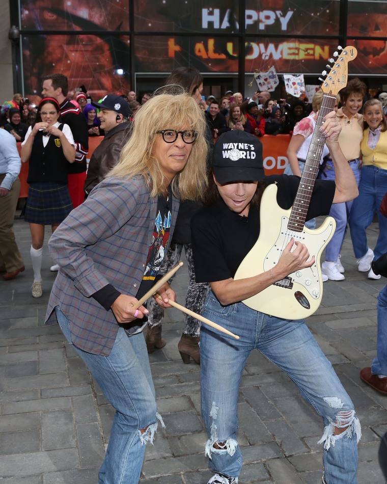 These two were having a good time ... not. (Only "Wayne's World" fans understand.)