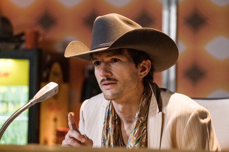 Ashton Kutcher rocks a mustache in "Vengeance."