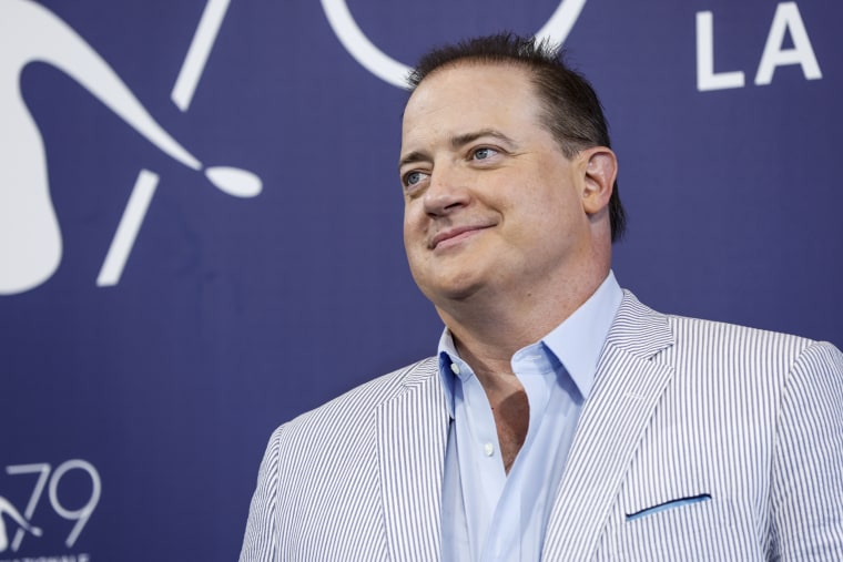 Image: Brendan Fraser attends the photocall for "The Whale" at the 79th Venice International Film Festival on September 4, 2022 in Venice.