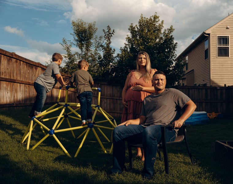 Image: Anna Gozun at home with her family in Greer, S.C., in July 2022.