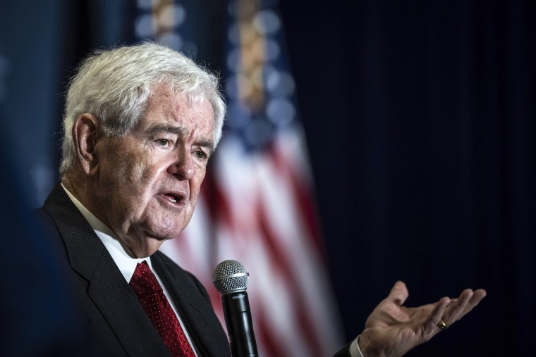 Former Speaker of the House Newt Gingrich speaks during the America First Agenda Summit, at the Marriott Marquis Hotel on July 26, 2022 in Washington, DC.