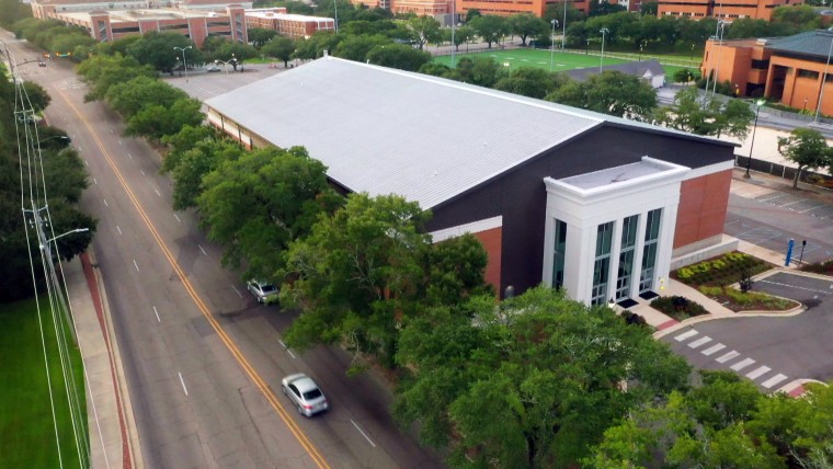 Imagem: instalação de vôlei feminino da University of Southern Mississippi