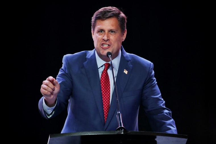 Image: Geoff Diehl at the 2022 Republican State Convention in Springfield, Mass., on May 21, 2022.