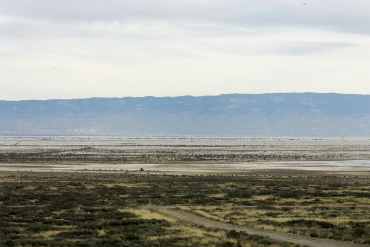 The White Sands Missile Range in New Mexico.