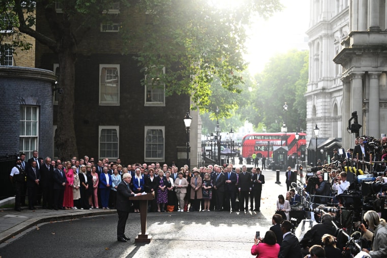Image: Boris Johnson Delivers Farewell Remarks At No10