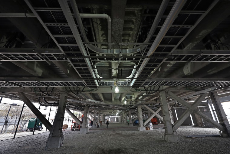 ImagE: A view underneath the Eversource substation on the Boston waterfront  on April 18, 2017.