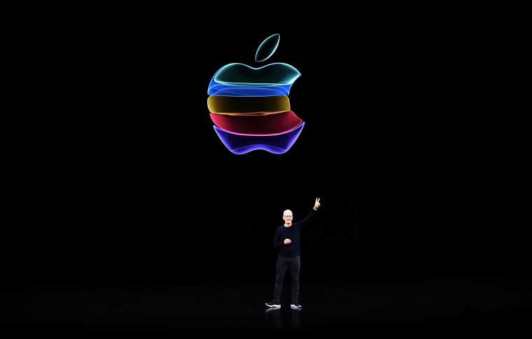Image: Apple CEO Tim Cook during a product launch event at Apple's headquarters in Cupertino, Calif., on Sept. 10, 2019.