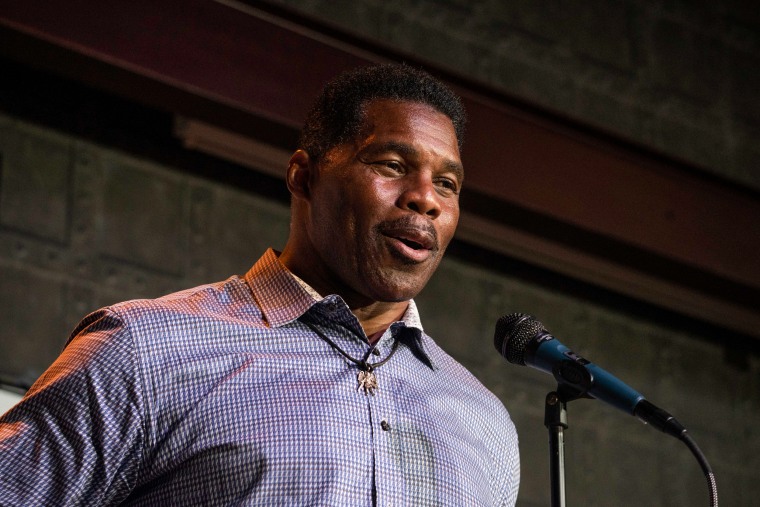 Herschel Walker at a rally in Athens, Ga., on May 23, 2022.