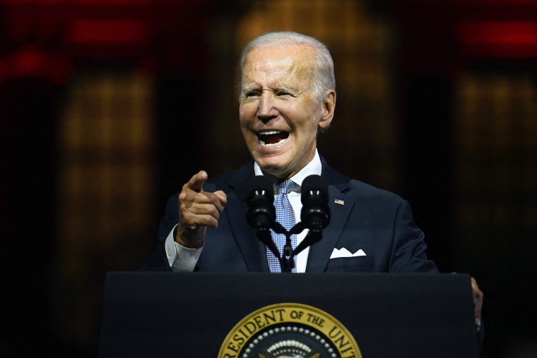 Image: President Joe Biden in Philadelphia on Sept. 1, 2022.